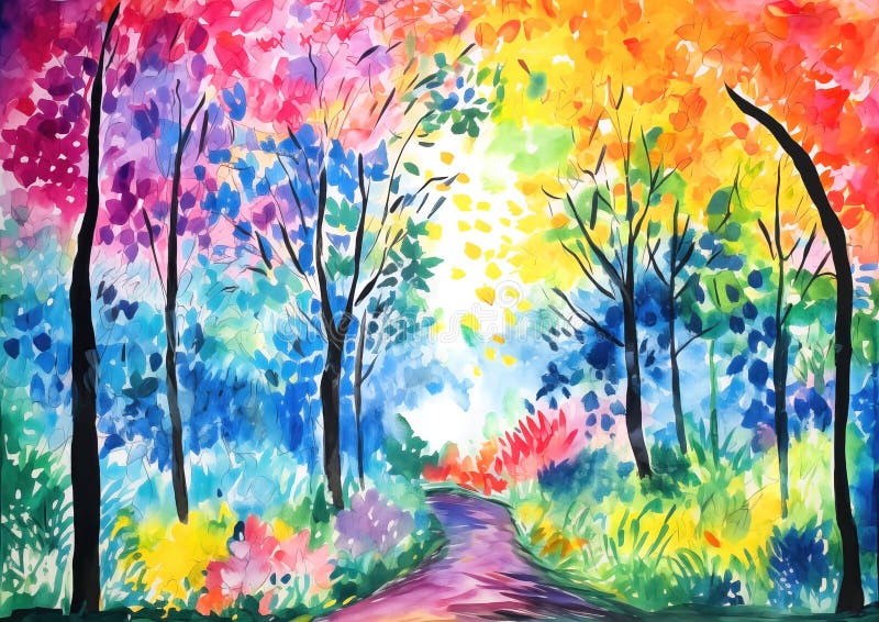 水彩画、抽象acknowledgement3