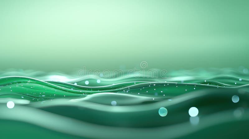 水滴在绿色背景下的纹理光与自然美研究 皇族释放例证