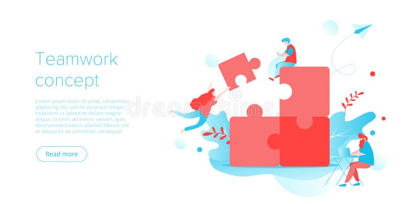 汇集难题的人们作为企业配合概念 Parthenrship或合作想法公司对组织工作的 库存例证 汇集难题的人们作为企业配合概念 Parthenrship或合作想法公司对组织工作的 库存例证