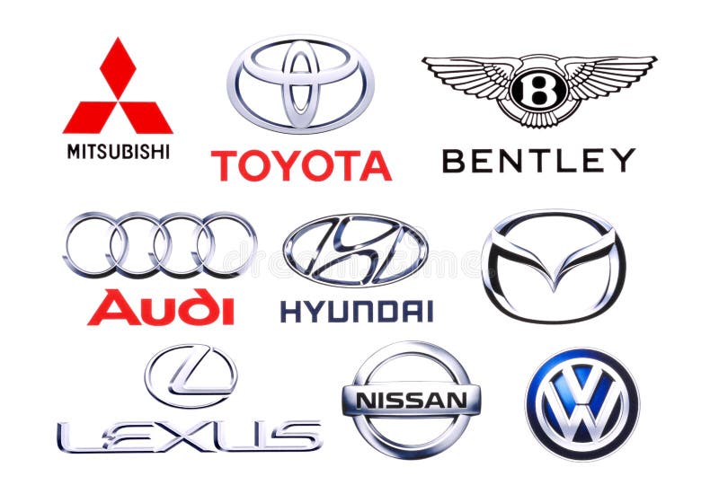 汽车不同的品牌的商标汇集