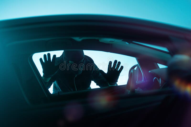 汽车盗案概念 库存图片