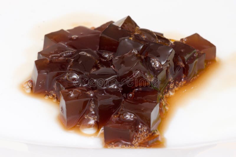 泡影茶果冻 免版税库存照片