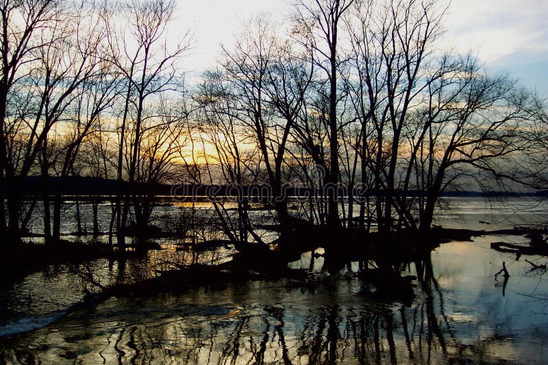 Photo of Potomac River at Violet's Lock on the C&O Canal in Maryland. Photo of Potomac River at Violet's Lock on the C&O Canal in Maryland.