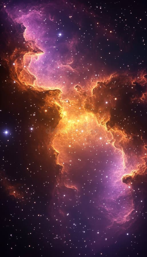 洋红色和茶色耀眼的火星云照射空间无限 皇族释放例证