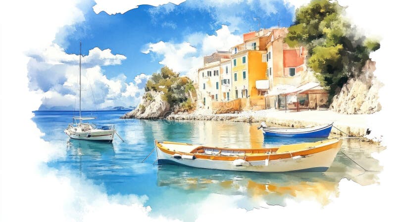 浅黄色美感柔和灯光的船 库存例证