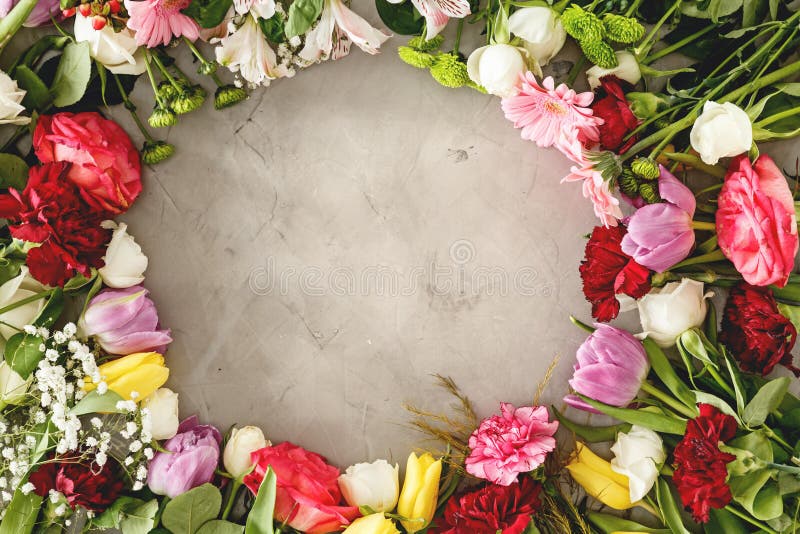 浪漫花顶视图 免版税图库摄影 浪漫花顶视图 免版税图库摄影