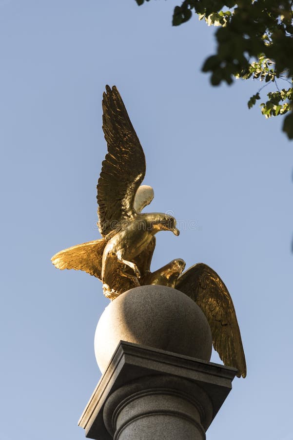 海鸥纪念碑，圣殿广场，盐湖城 免版税库存照片