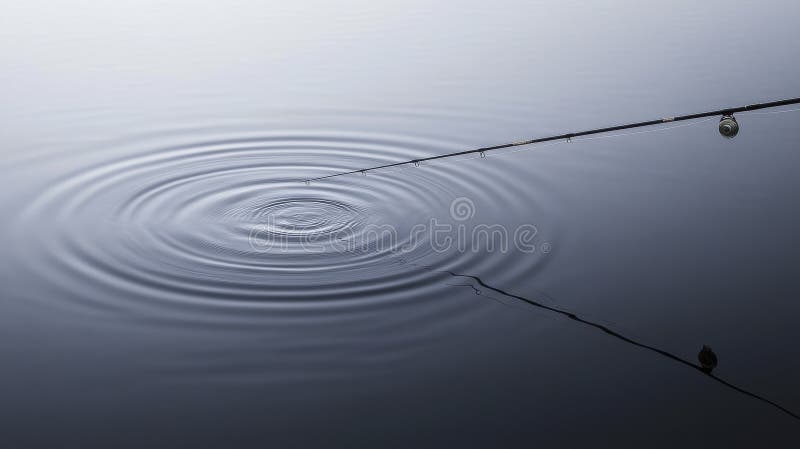 淡灰色蓝面上的同心水波纹 皇族释放例证