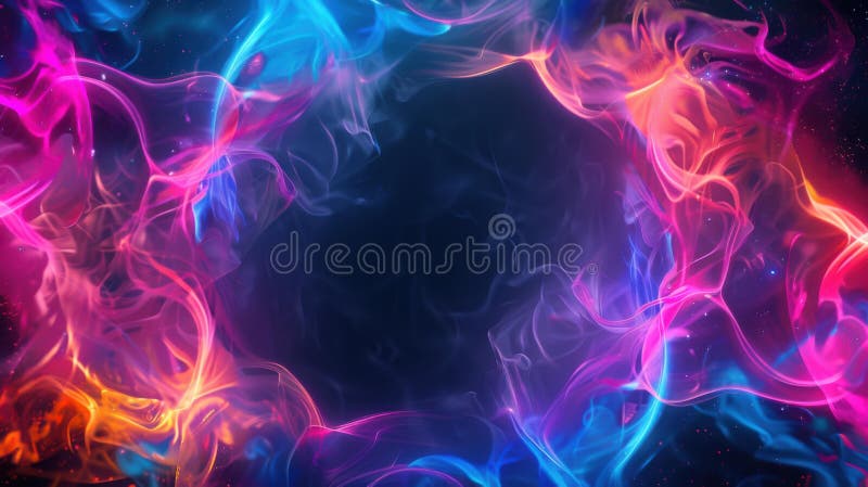 淡蓝橙色的淡淡漩涡 : 圆形的光框 皇族释放例证