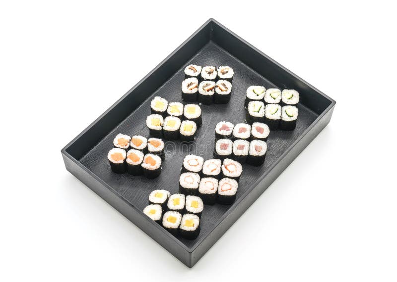混杂的寿司maki -日本食物样式