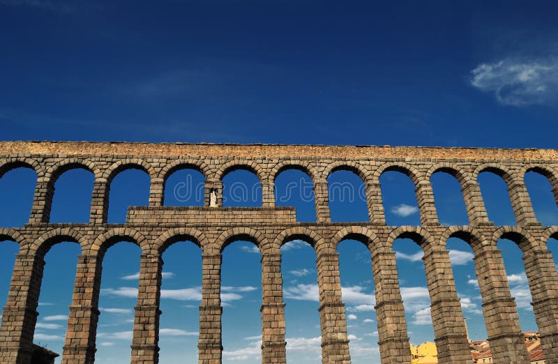 View of Roman Aqueduct Segovia, Spain. View of Roman Aqueduct Segovia, Spain