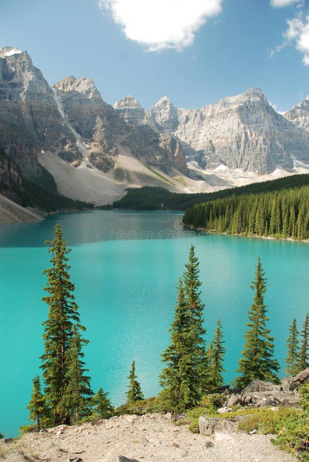 Lake Moraine in Banff National Park, Alberta, Canada. Lake Moraine in Banff National Park, Alberta, Canada.