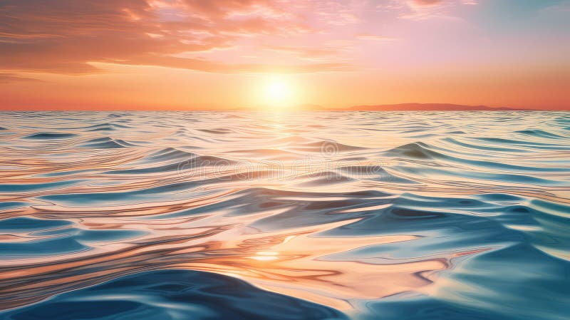 湖水日出 库存例证