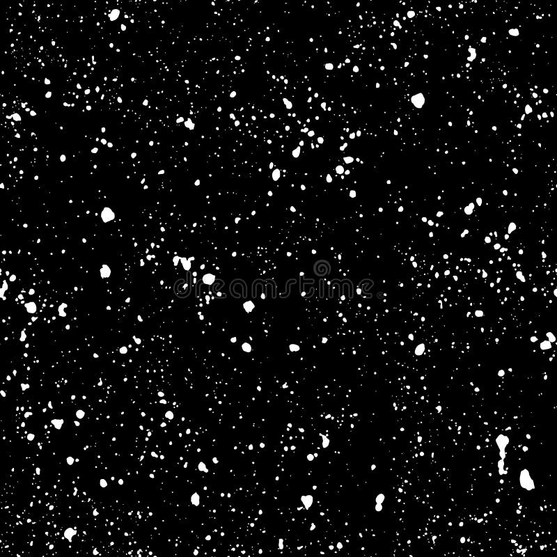 满天星斗的无缝的样式、飞溅的手凹道宇宙和星系反复性的样式 小点，在黑暗的背景的喷漆 向量例证