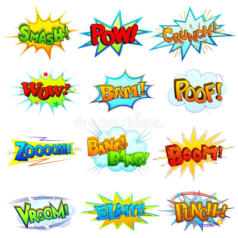 Vector illustration of collection of comic book explosion. Vector illustration of collection of comic book explosion