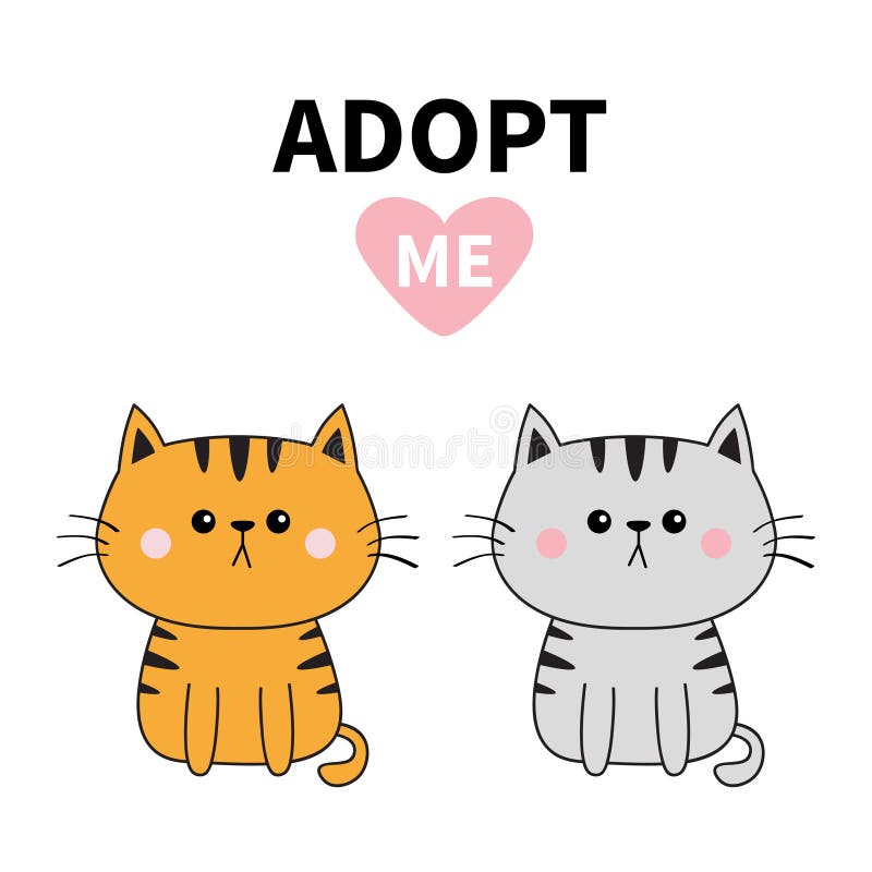 灰色橙色猫剪影 采取我 桃红色重点 宠物收养 Kawaii动物 逗人喜爱的动画片全部赌注字符 滑稽的小小猫 他 皇族释放例证 灰色橙色猫剪影 采取我 桃红色重点 宠物收养 Kawaii动物 逗人喜爱的动画片全部赌注字符 滑稽的小小猫 他 皇族释放例证