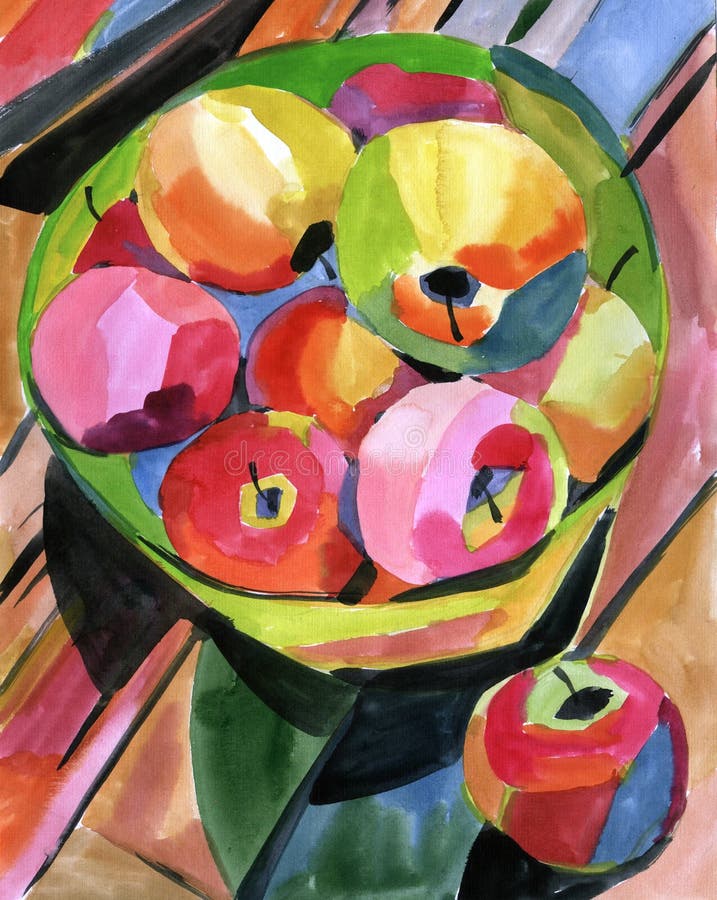 油彩画 静物画 艺术品展示《樱桃和桃子的静物画》【Still Life With Cherries And