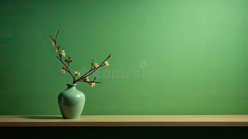 照明绿色背景灯 库存例证