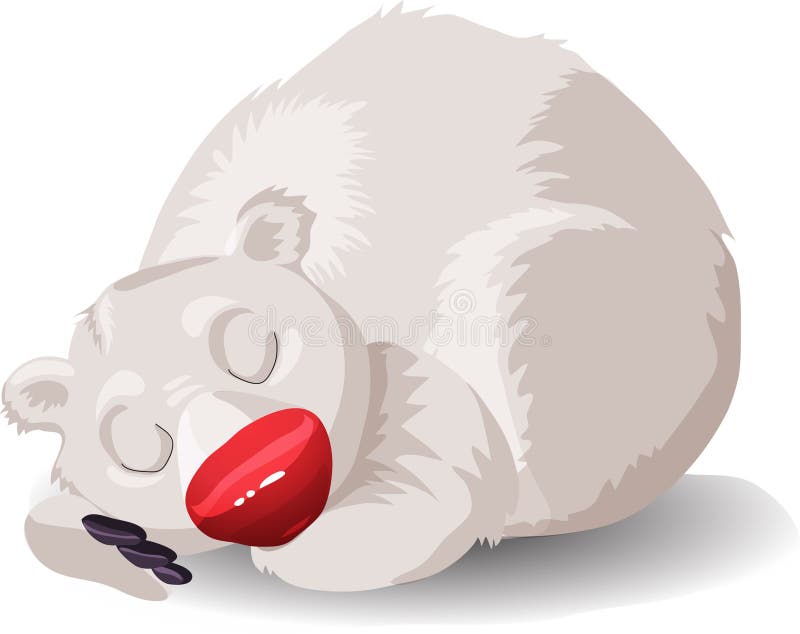 White bear in cartoon style as a illustration. White bear in cartoon style as a illustration