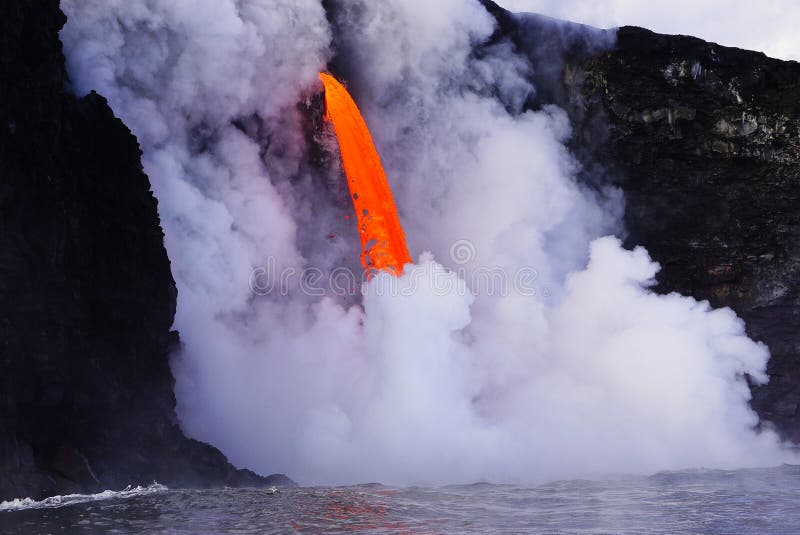 夏威夷的熔岩 库存照片