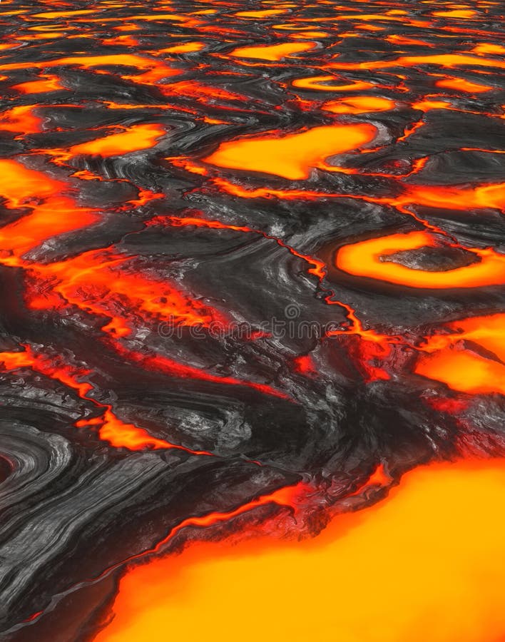 Illustration of molten lava or magma from volcano. Illustration of molten lava or magma from volcano