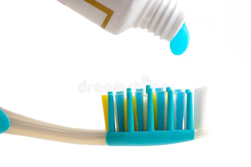 Dental brush and tube with paste. Dental brush and tube with paste.