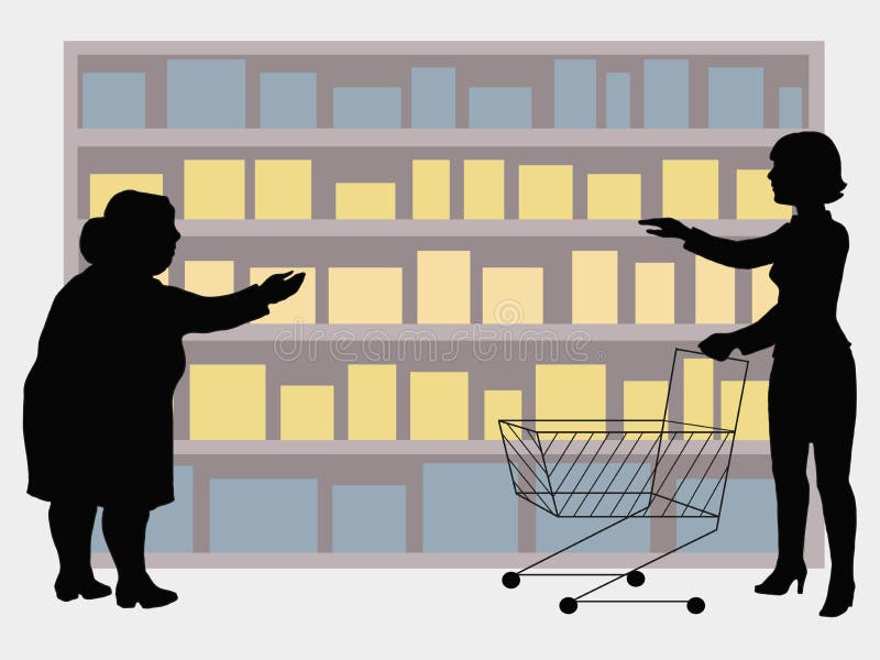 物品选择由买家的根据Th的地点 皇族释放例证