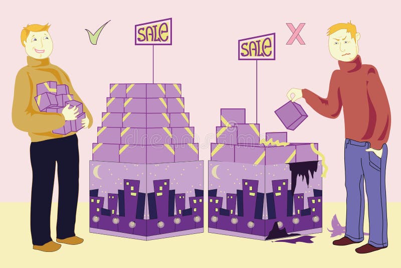 物品选择由买家的根据在t的安置 皇族释放例证