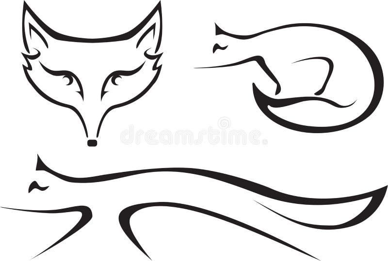 Three images of a fox. Will approach for logo and many other things. Three images of a fox. Will approach for logo and many other things.