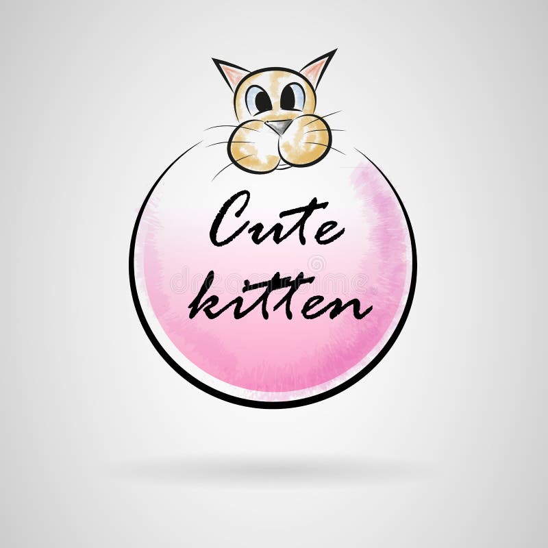 给猫化妆用品另外示例食物徽标事情维生素做广告 皇族释放例证