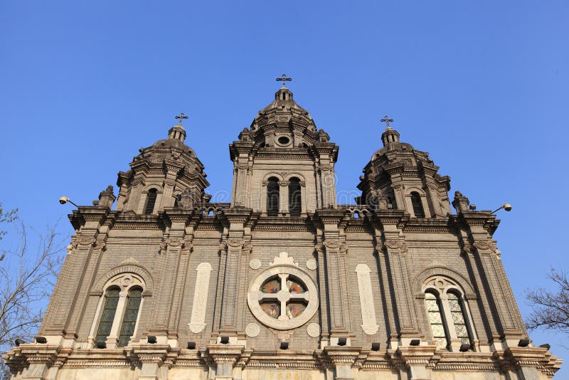 China, Beijing, Wangfujing, St Joseph's Church (Wangfujing Cathedral). China, Beijing, Wangfujing, St Joseph's Church (Wangfujing Cathedral)