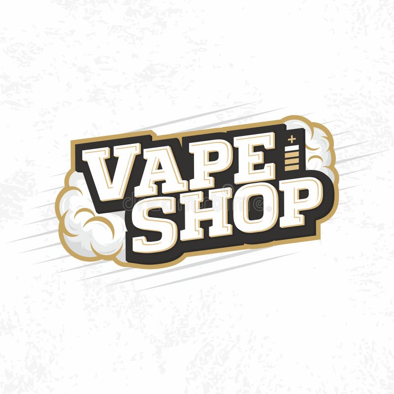 现代传染媒介专业商标象征vape商店 库存例证 现代传染媒介专业商标象征vape商店 库存例证
