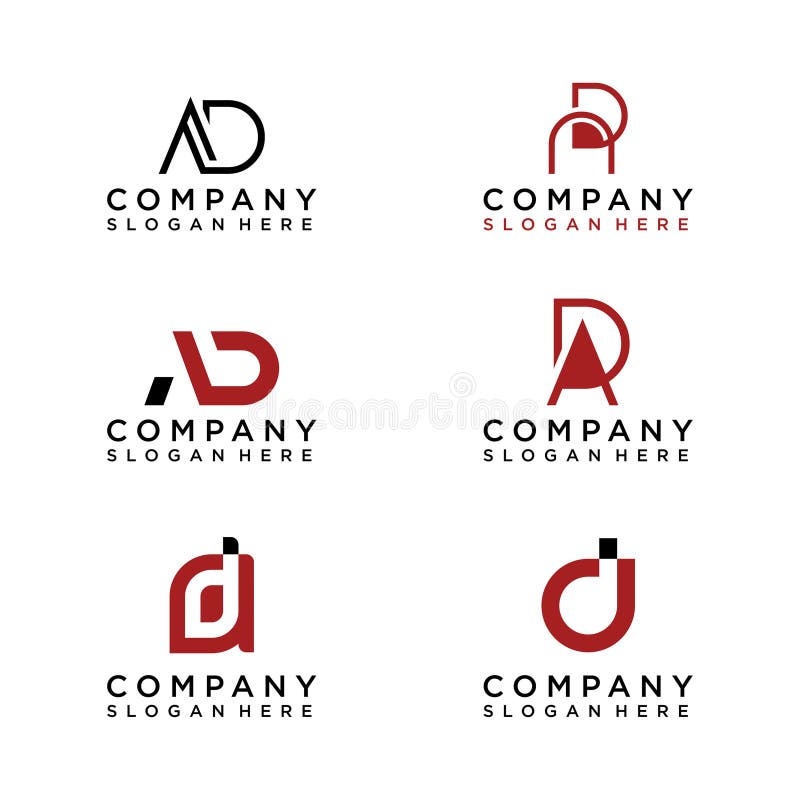 现代字母d徽标设计 向量例证
