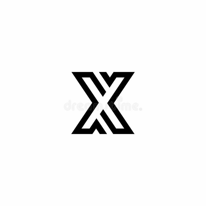 现代字母x徽标 库存例证