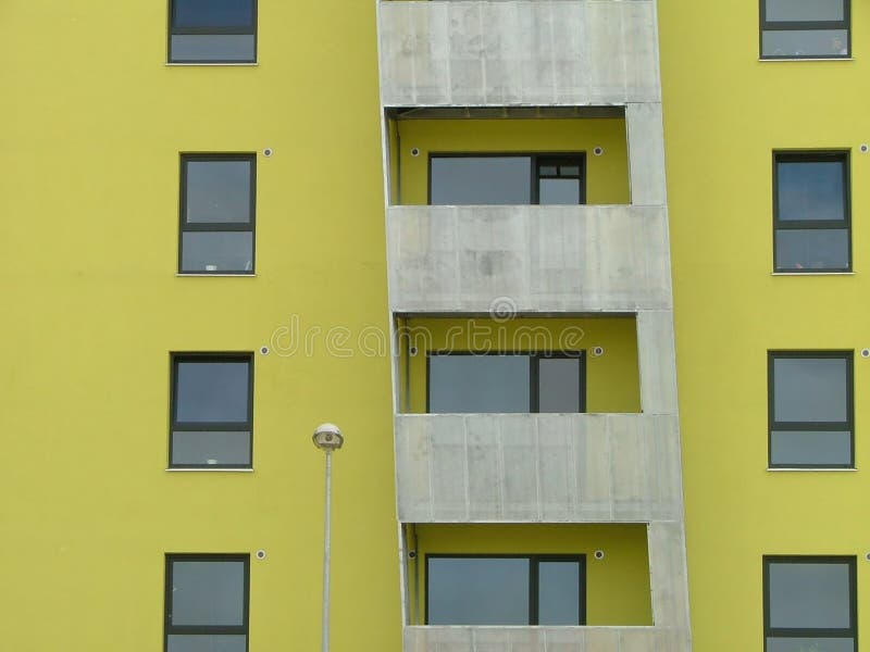 Modern apartment house's facade. Modern apartment house's facade