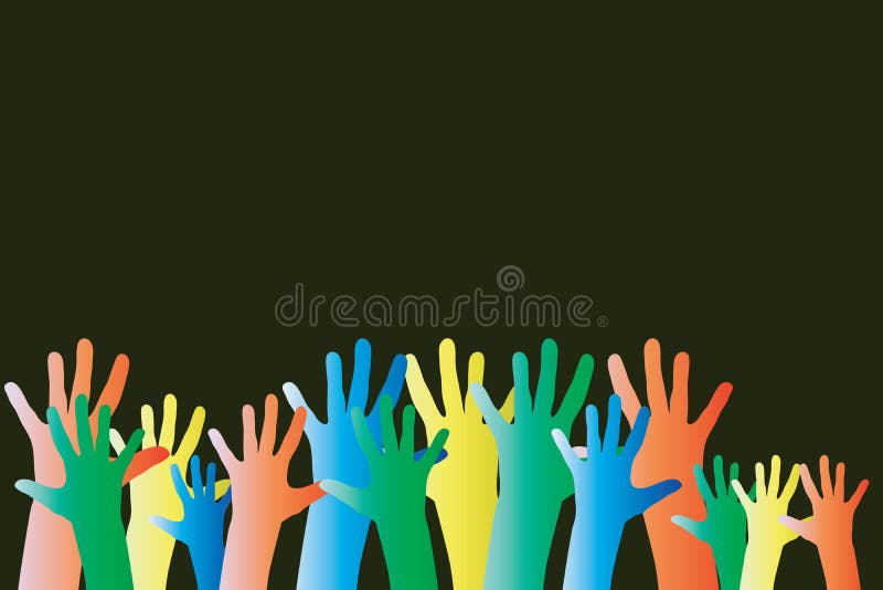 Hands in a crowd, showing diversity - additional ai and eps format available on request. Hands in a crowd, showing diversity - additional ai and eps format available on request