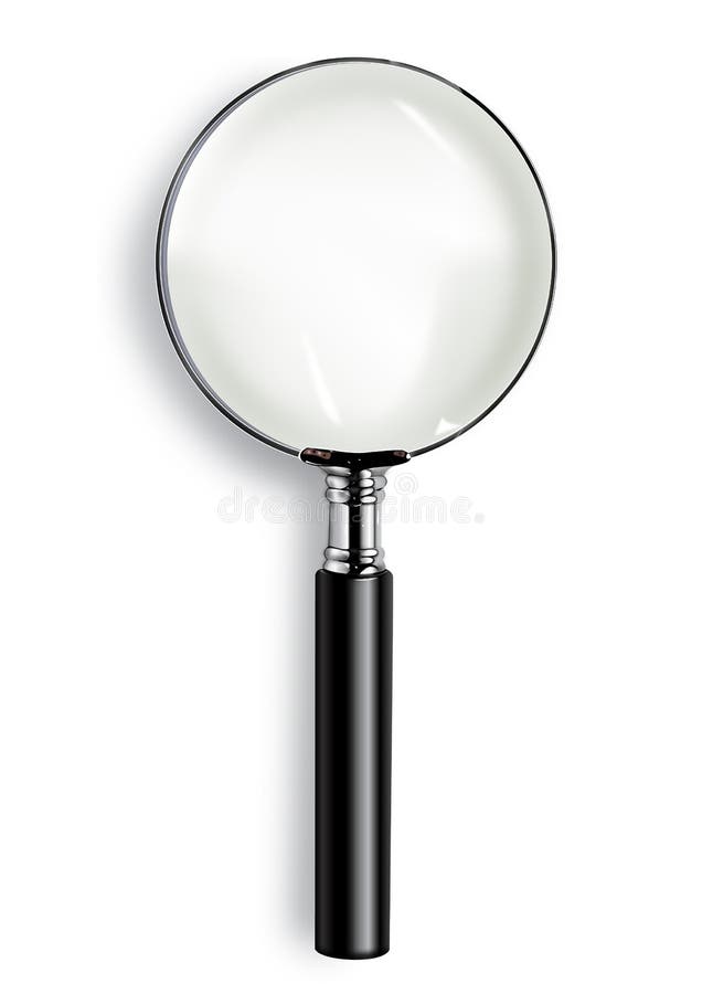 Magnifying glass illustration in white background. ai file also available. Magnifying glass illustration in white background. ai file also available