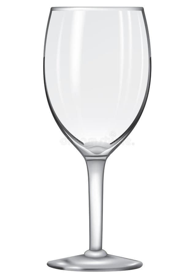 3D illustration of an empty wine glass. 3D illustration of an empty wine glass