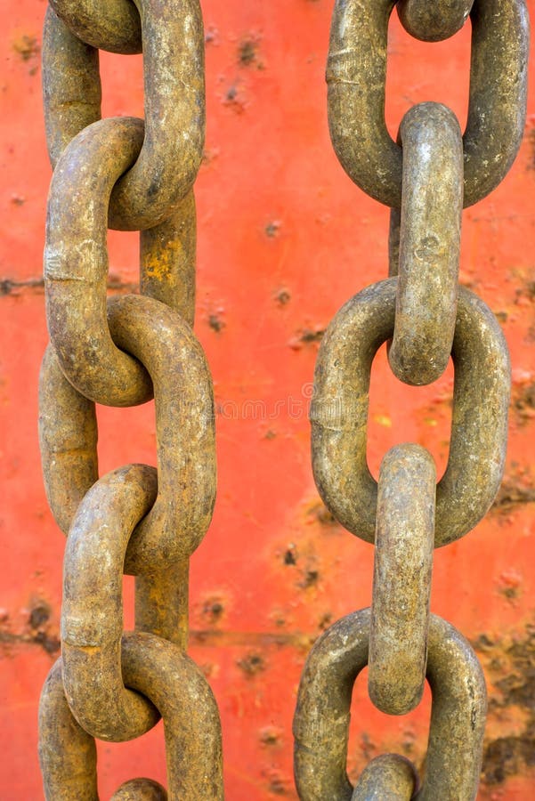 Rusty chains of an old truck. Rusty chains of an old truck