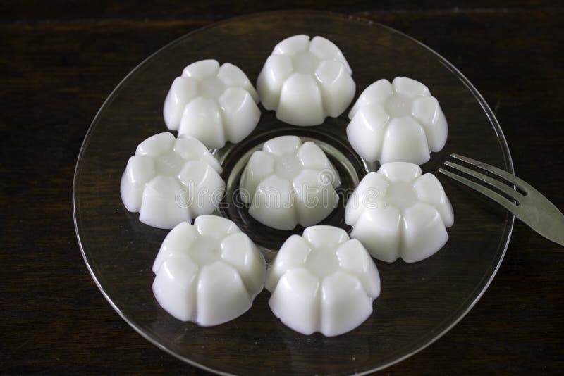 由水椰子点心做的果冻泰国 免版税库存图片