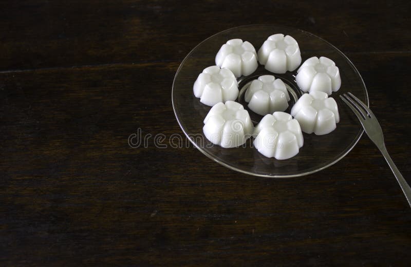 由水椰子点心做的果冻泰国 库存图片