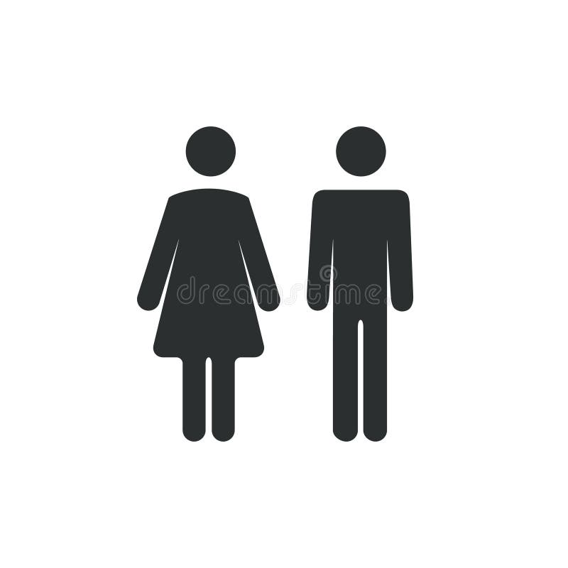 男女卫生间象 休息室男孩或女孩夫人标志标志 洗手间wc传染媒介概念 皇族释放例证