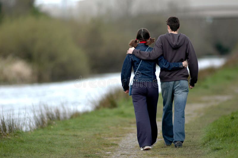 Walking along the banks of the canal. Walking along the banks of the canal