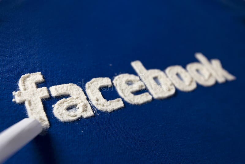 瘾facebook 免版税图库摄影