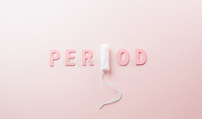 White sanitary pad and the text on pastel background. Woman health or body positive concept. White sanitary pad and the text on pastel background. Woman health or body positive concept.