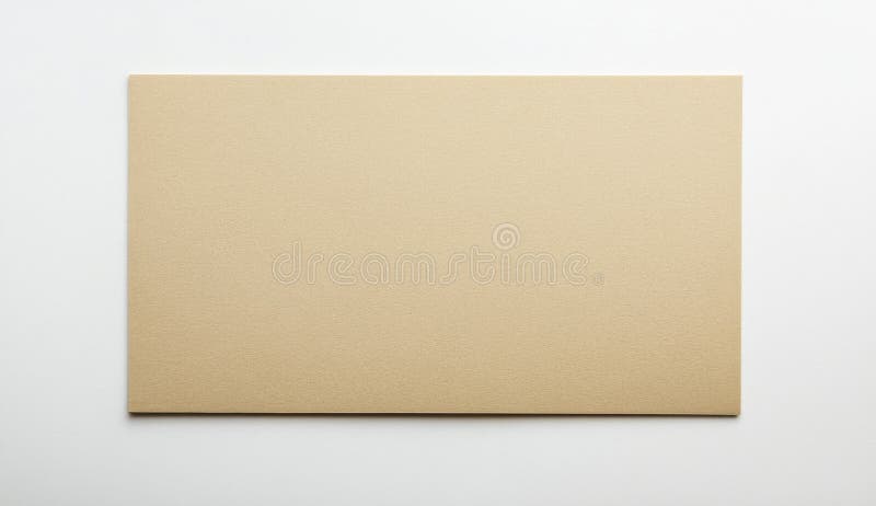 白色背景上浅米色纹理矩形卡模型 库存例证