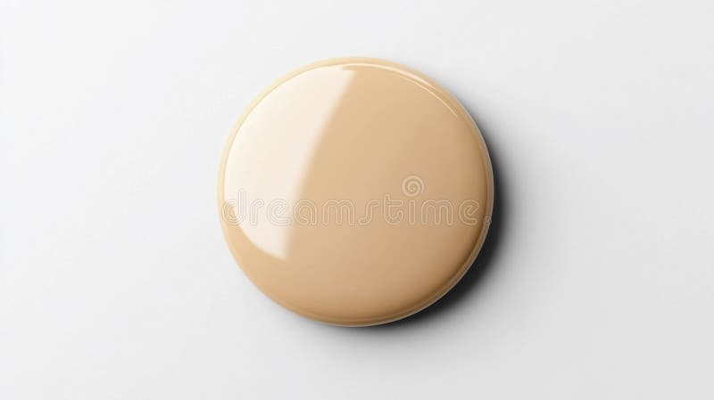 白色背景上的米色徽章模型 皇族释放例证
