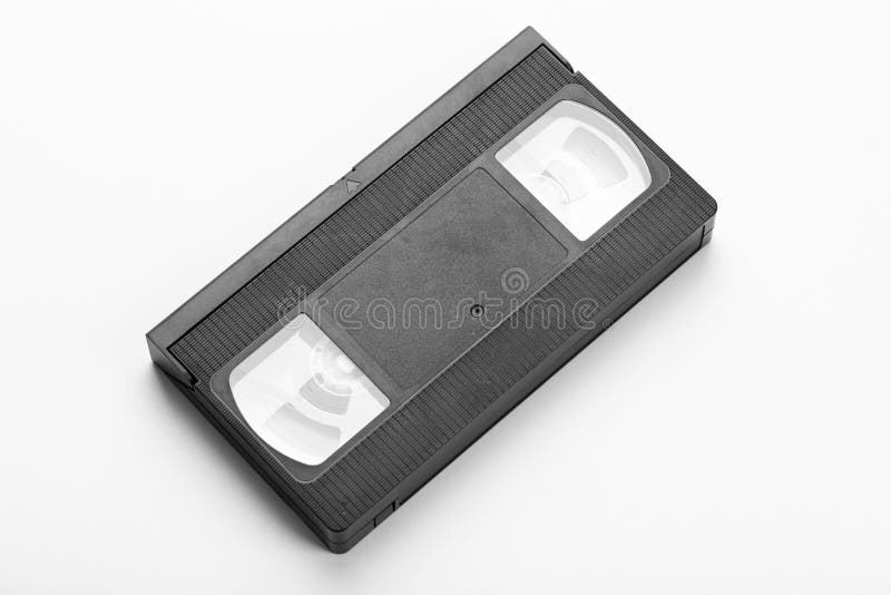 白色背景中的VHS旧经典录像带