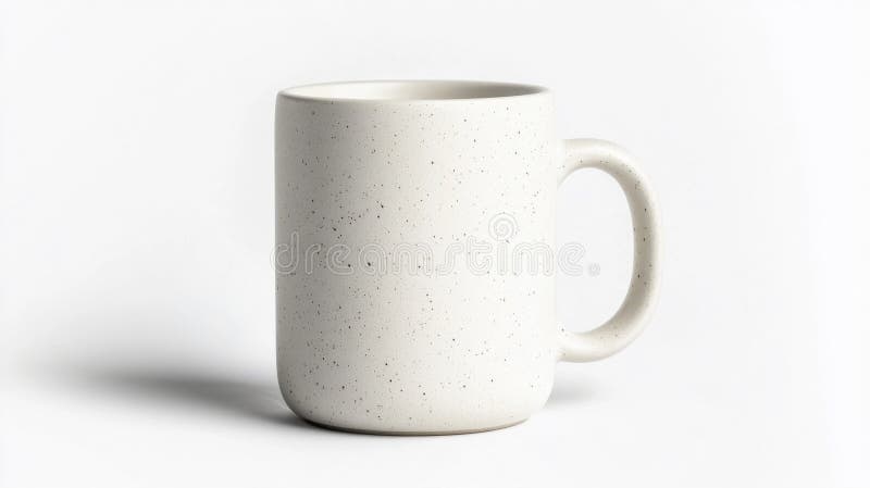 白色背景中的米色杯子模型 向量例证