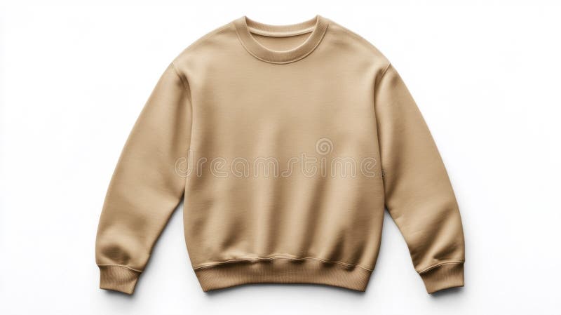 白色背景中的米色运动衫模型 向量例证